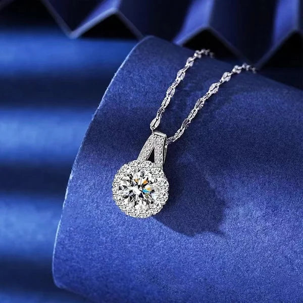 💎Official Store💎 S925 Sterling Silver Moissanite Sunflower Pendant Necklace⚡Limited Time Promotion⚡